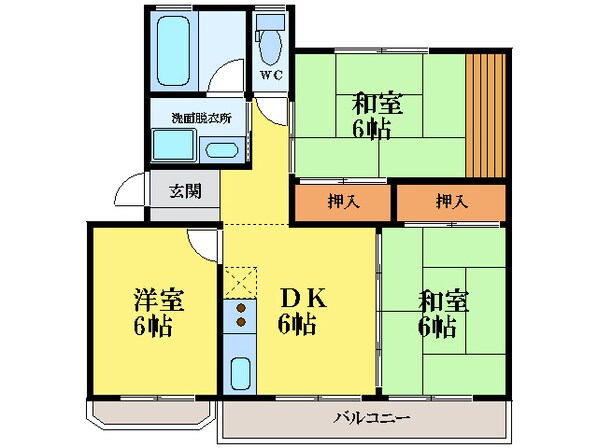 コスモハイツの物件間取画像